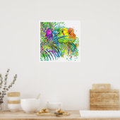 Poster tropische vogels (Keuken)
