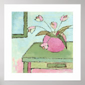 poster tulips on table (Voorkant)