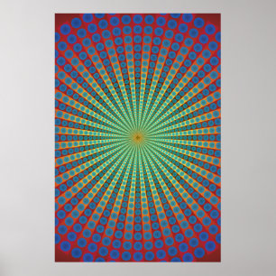 Poster: Tunnel van bollen: Psychedelic Art Poster