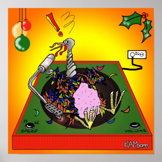 Poster "Turkey Table" - door Kev Moore (Voorkant)