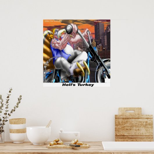 Poster Turkije Biker Funny (Keuken)