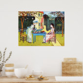 Poster: Twee Victoriaans meisjes met thee Poster (Keuken)