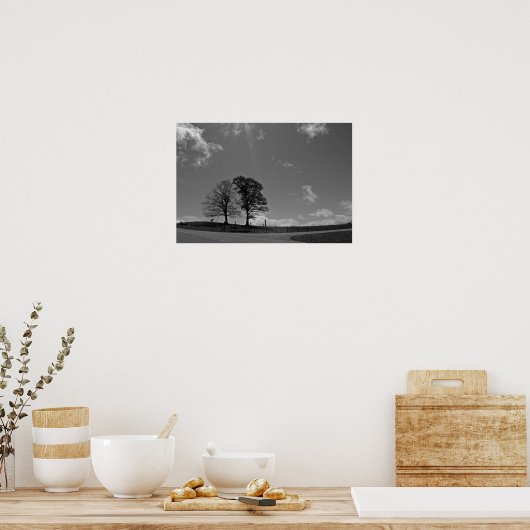 Poster Twin Trees Mountain Meadow (Keuken)