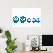 Poster Twitter-familie (Thuiskantoor)