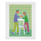 poster two men talking (Voorkant)