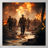 Poster uit de Tweede Wereldoorlog: Explosieve stri (Voorkant)