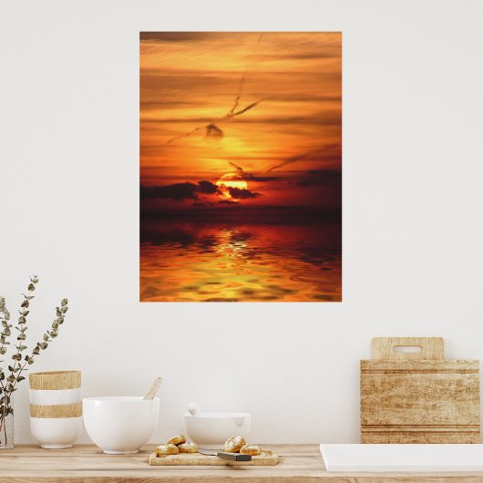 Poster uit de zonnerealistische reeks (Keuken)