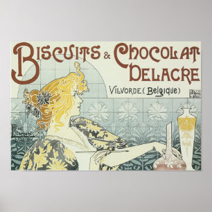 Poster uit koekjes en chocolade
