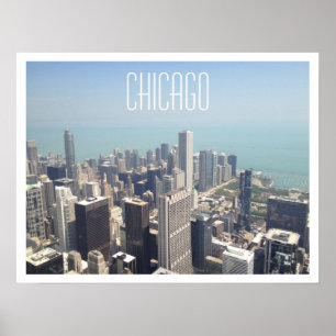 Poster Uitzicht uit Chicago