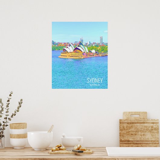 Poster uitzicht van het Opera House Sydney Harbour (Keuken)