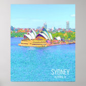 Poster uitzicht van het Opera House Sydney Harbour (Voorkant)