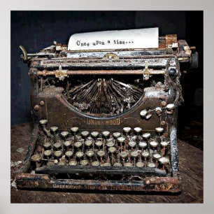 Poster, Underwood, oude schrijfmachine Poster