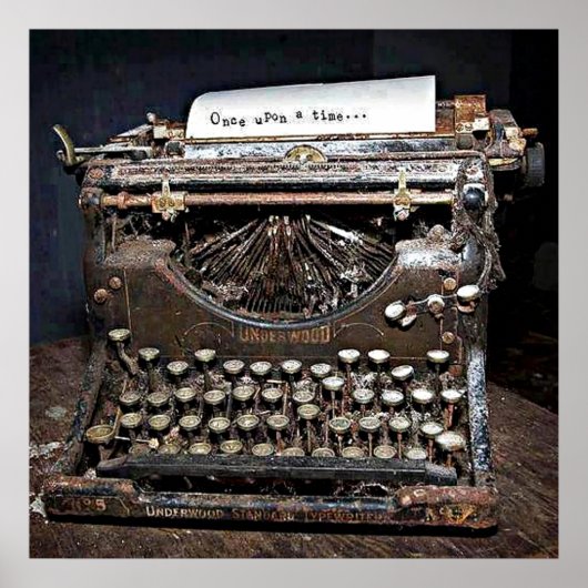 Poster, Underwood, oude schrijfmachine Poster (Voorkant)