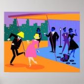 Poster Urban Rooftop Party Retro (Voorkant)