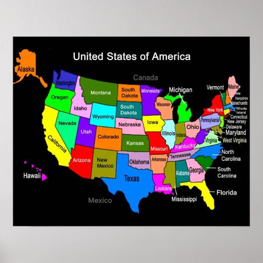 POSTER USA Map (Voorkant)