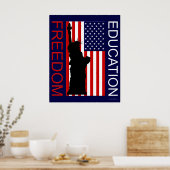 Poster USA - VRIJHEID - ONDERWIJS (Keuken)