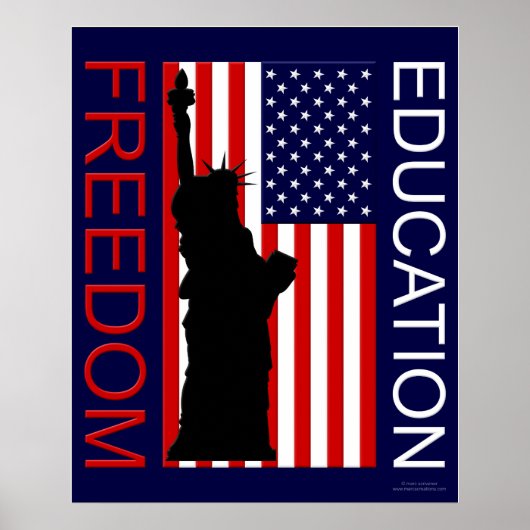 Poster USA - VRIJHEID - ONDERWIJS (Voorkant)