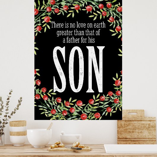 Poster vader en zoon (Keuken)