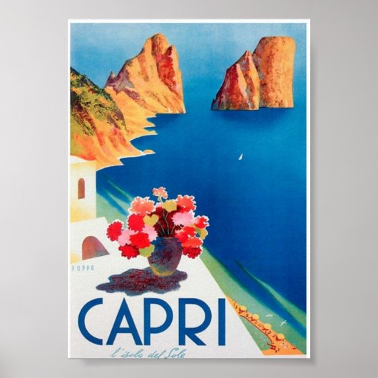 Poster - Vakantie bestemmingen Capri (Voorkant)