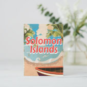  Poster vakantie van de Salomonseilanden Briefkaart (Staand voorkant)