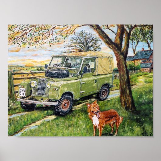 poster van 11 x 8,5 inch "BOERDERIJ" (Voorkant)