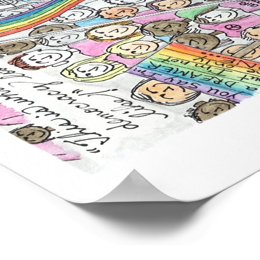 Poster van 11 x 8,5 inch voor dames in maart (Hoek)