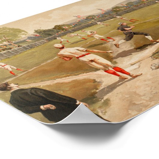  Poster van 1800 honkbalspel (Hoek)