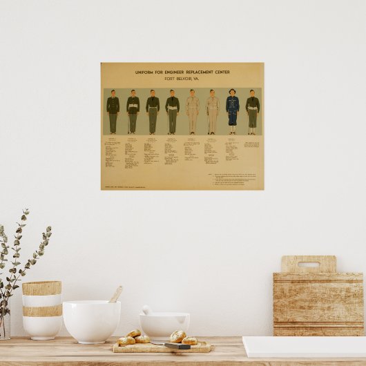  Poster van 1942 van de Militaire Uniforme WPA (Keuken)