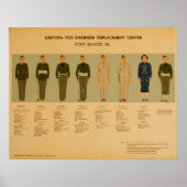  Poster van 1942 van de Militaire Uniforme WPA (Voorkant)