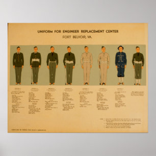 Poster van 1942 van de Militaire Uniforme WPA
