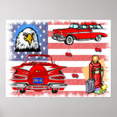  Poster van 1950 en 60's Collage (Voorkant)