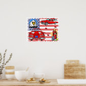  Poster van 1950 en 60's Collage (Keuken)