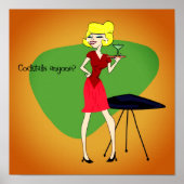 Poster van 1950 geïnspireerd cocktail (Voorkant)