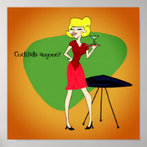  Poster van 1950 geïnspireerd cocktail