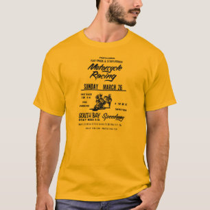 poster van 1970s Flat Track & Steeplechase Motorcy T-shirt