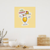 poster van 24 x 24 inch - PINA COLADA RECIPE COCKT (Keuken)