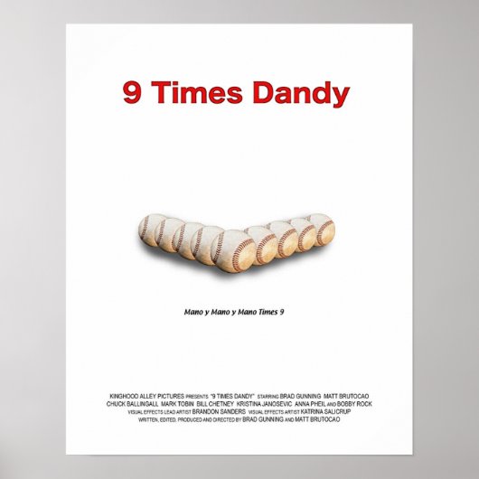 poster van 9 maal Dandy (Voorkant)