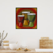 Poster van Afrikaanse djembe-drum (Keuken)