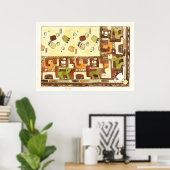 Poster van Afrikaanse dromen (Thuiskantoor)