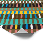 Poster van Afrikaanse geometrische motif (Hoek)