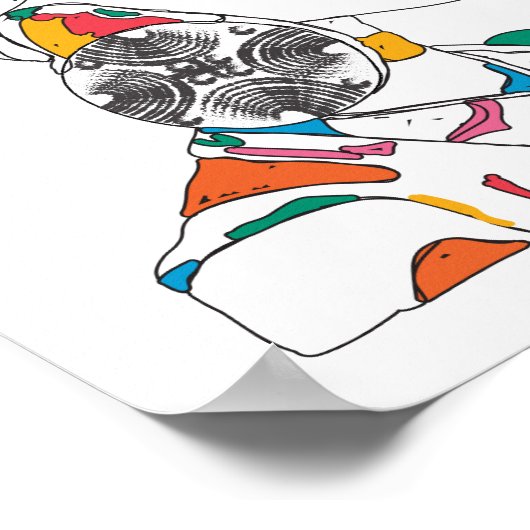 Poster van Afrikaanse Girl Artwork (Hoek)