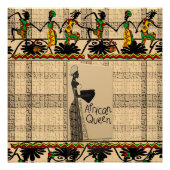 Poster van Afrikaanse koningin (Voorkant)