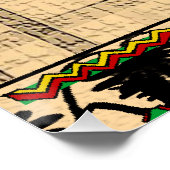 Poster van Afrikaanse koningin (Hoek)