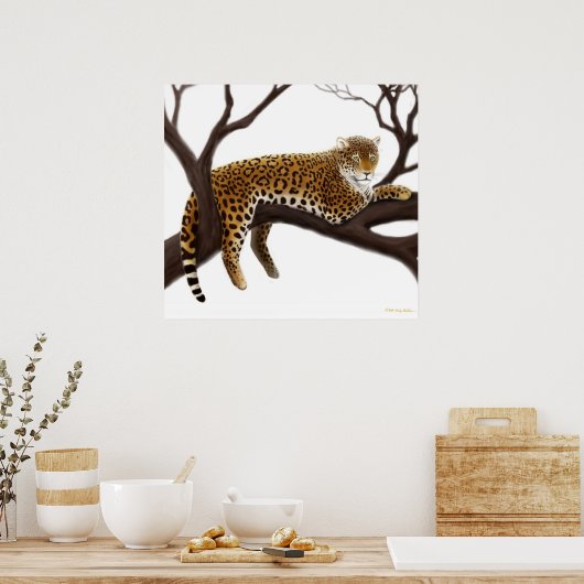 Poster van Afrikaanse luipaard (Keuken)