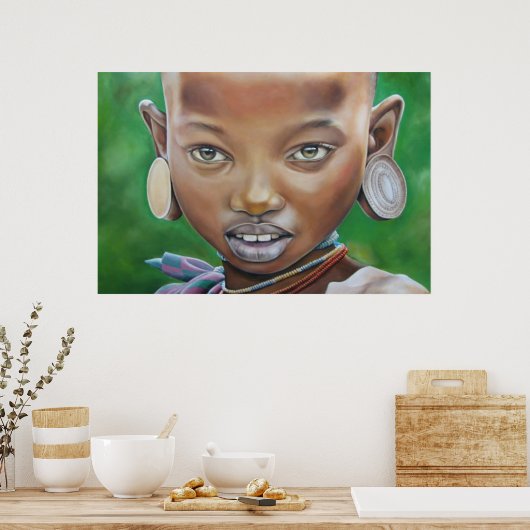 Poster van Afrikaanse meisjes (Keuken)