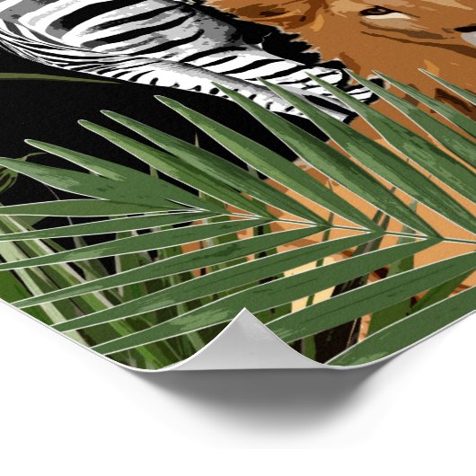 Poster van Afrikaanse wilde dieren (Hoek)