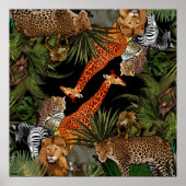 Poster van Afrikaanse wilde dieren (Voorkant)