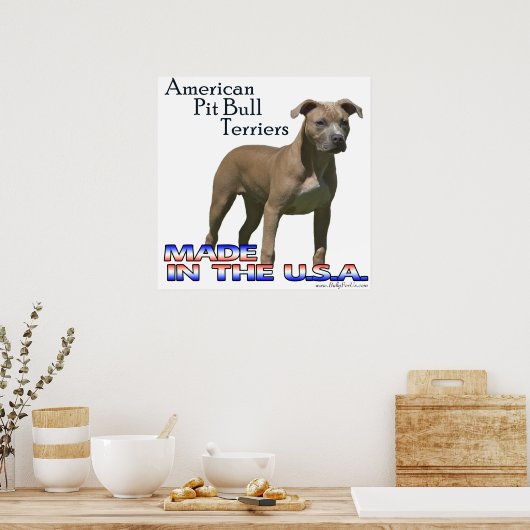 Poster van American Pit Bull Terrier (APBT) (Keuken)