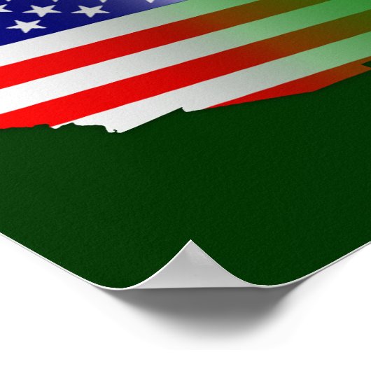 Poster van American Welsh Map Flags (Hoek)