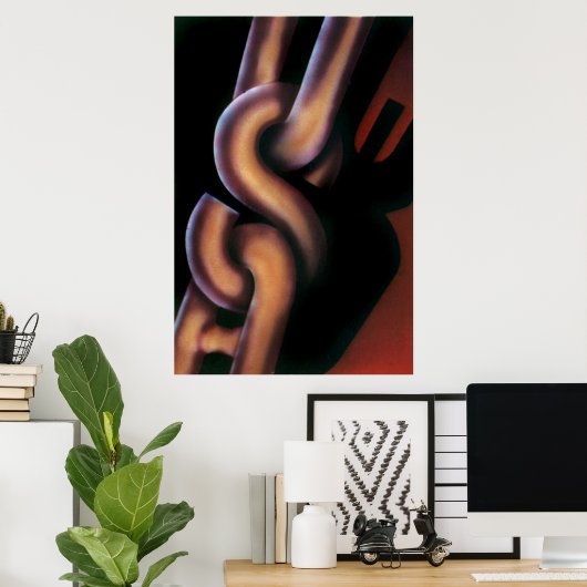 POSTER van Amerikaanse kaken Propaganda (Thuiskantoor)